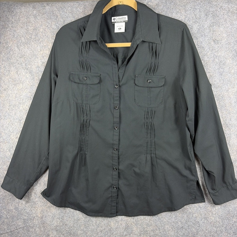 Columbia Women's Silver Ridge Long Sleeve Shirt Sun Protection / Black / Size XL